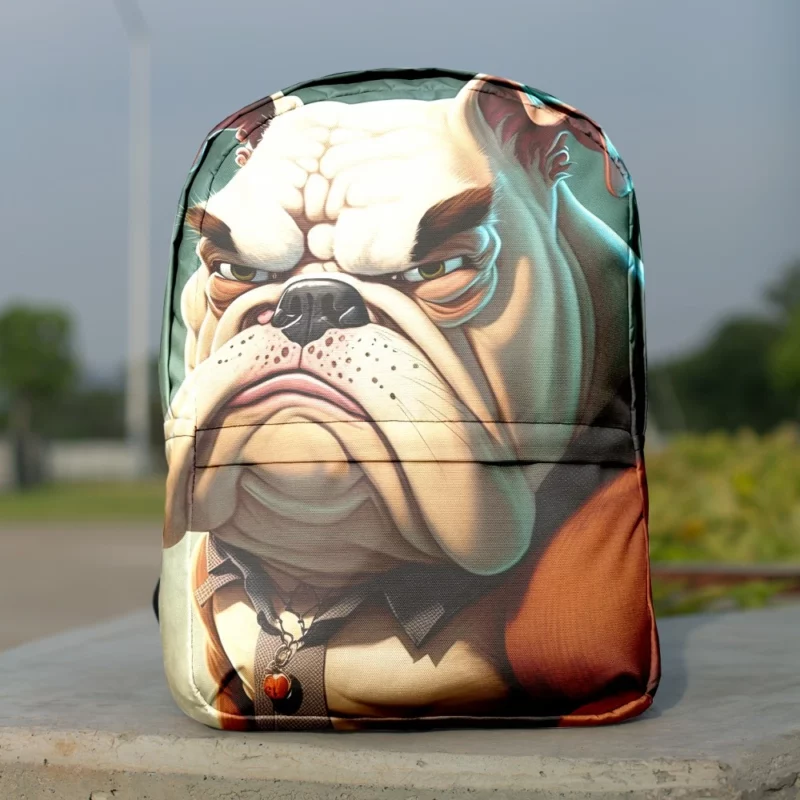 Funny Bulldog Picture Print Backpack