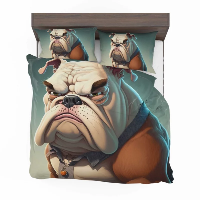 Funny Bulldog Picture Print Bedding Set 2