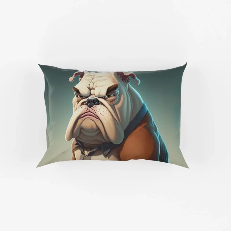 Funny Bulldog Picture Print Pillow Cases