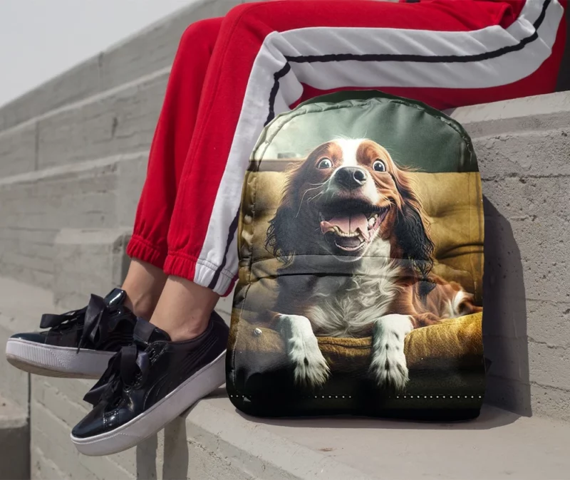 Funny Couch Potato Man Dog Backpack 1