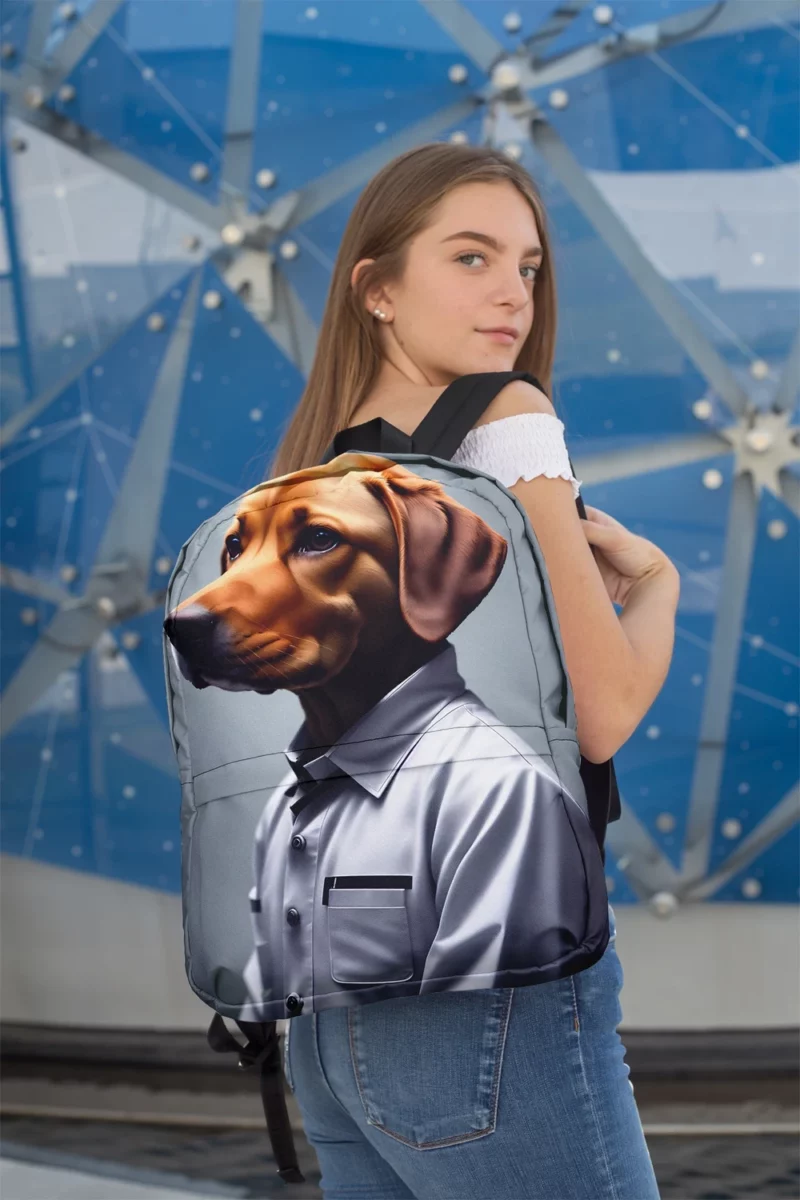 Futuristic Robot Dog Scientist Print Backpack 2