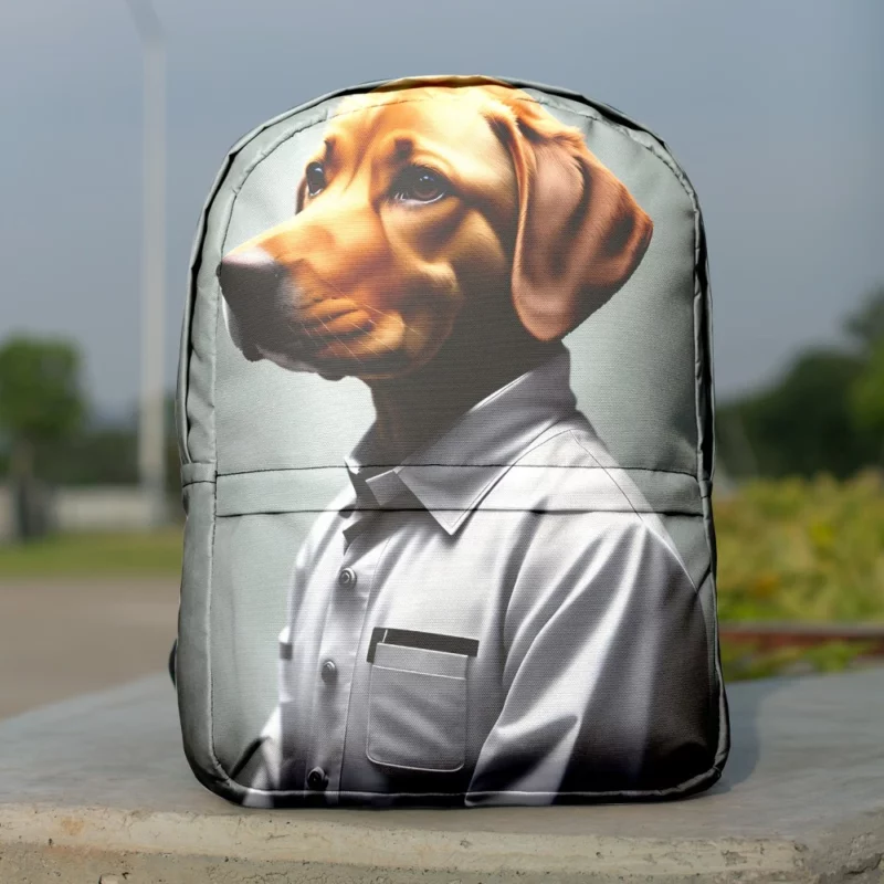 Futuristic Robot Dog Scientist Print Backpack