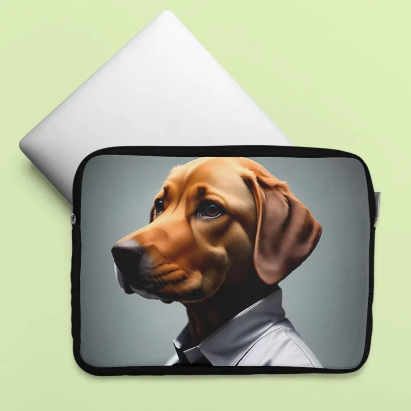 Futuristic Robot Dog Scientist Print Laptop Sleeve