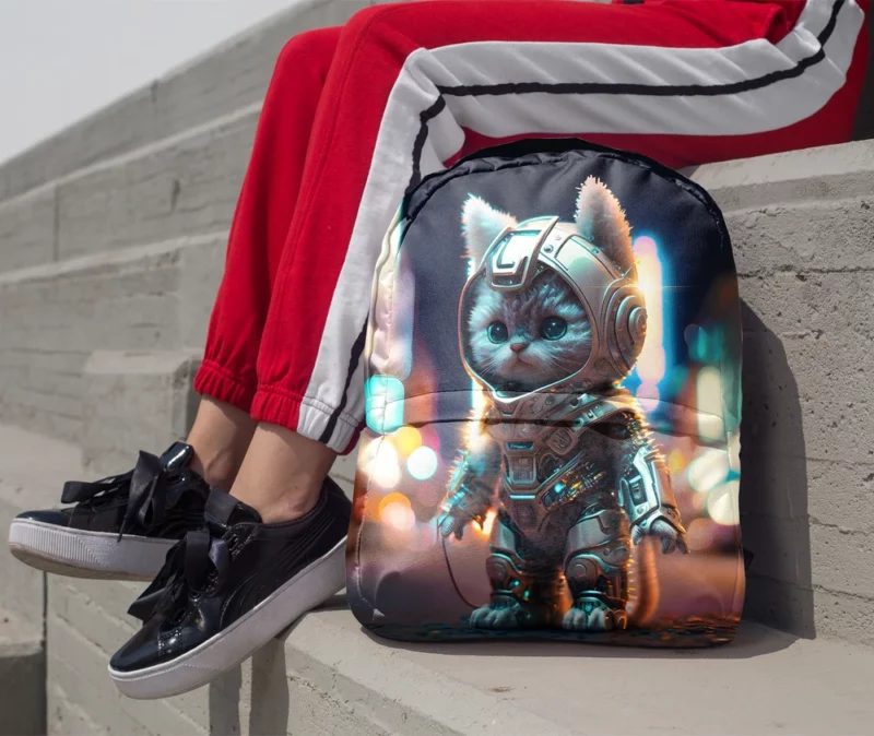 Futuristic Robot Outfit Cat Backpack 1