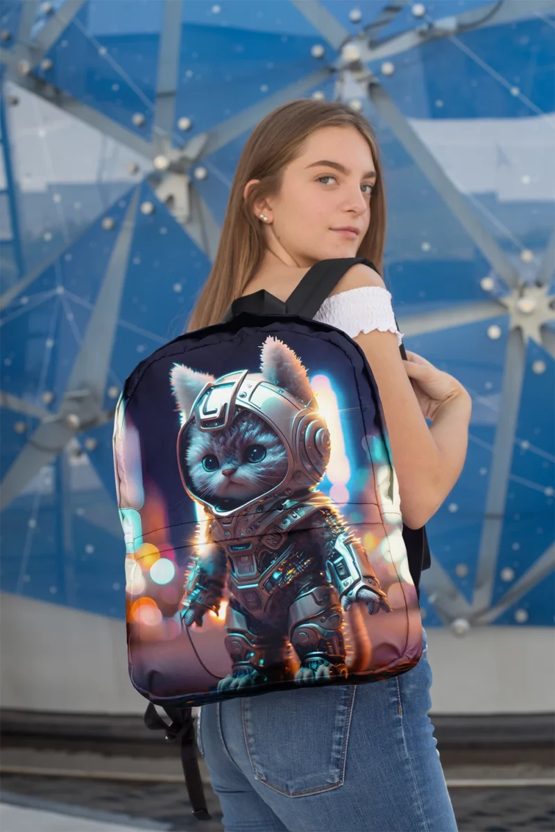 Futuristic Robot Outfit Cat Backpack 2