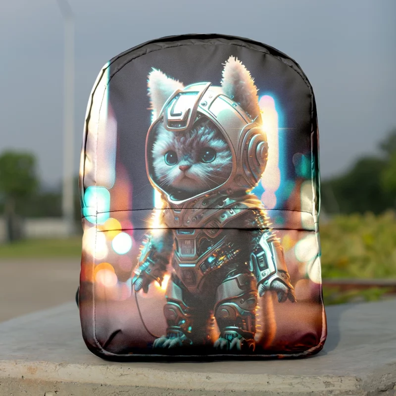 Futuristic Robot Outfit Cat Backpack