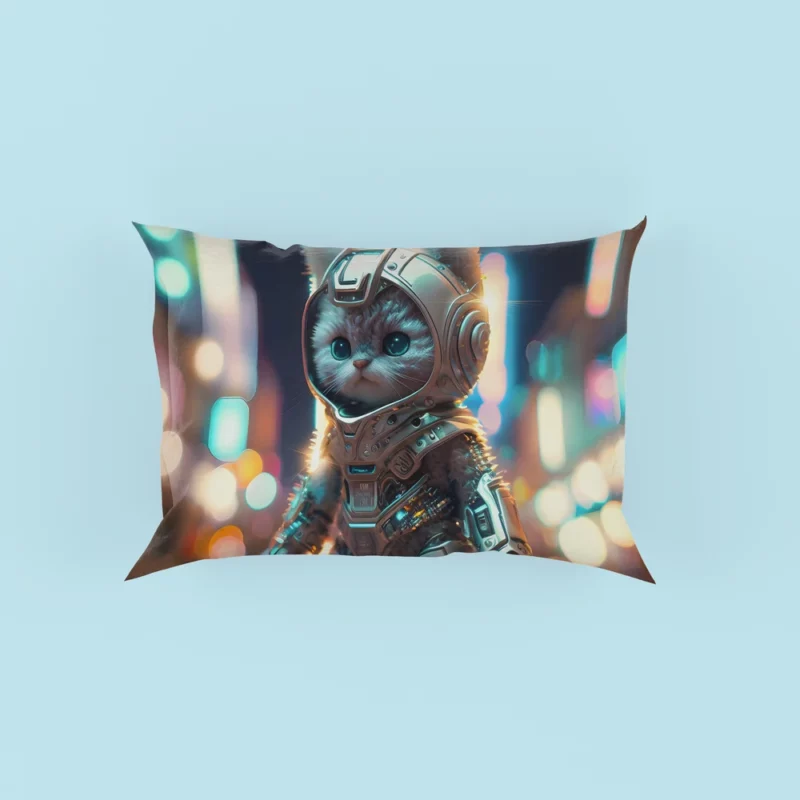 Futuristic Robot Outfit Cat Pillow Cases