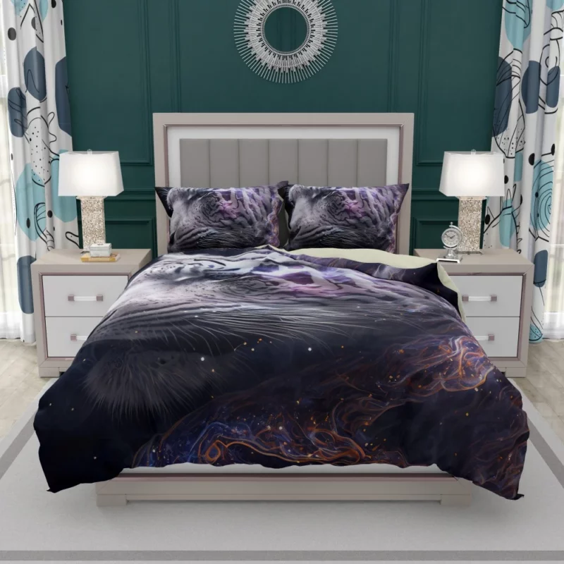 Galaxy Tiger Print Bedding Set 1