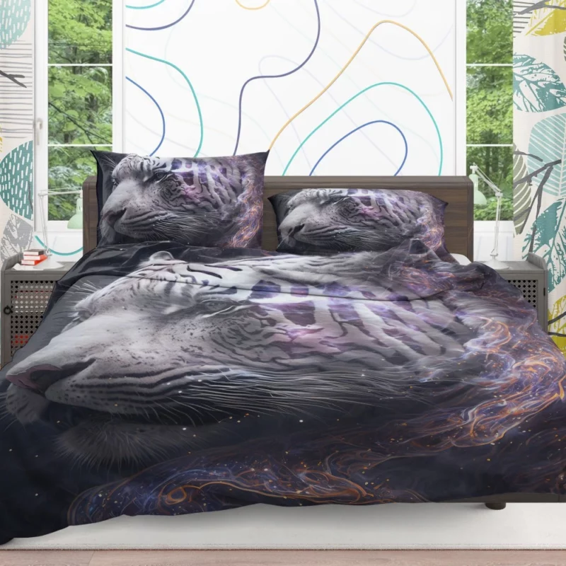 Galaxy Tiger Print Bedding Set