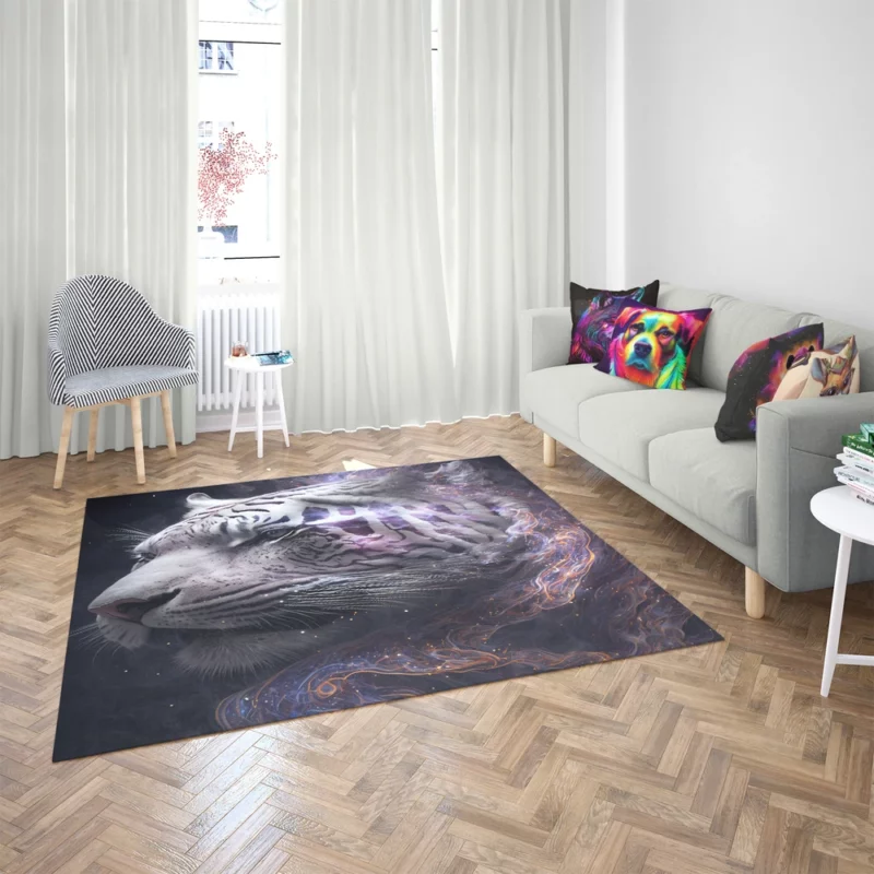 Galaxy Tiger Print Rug 2