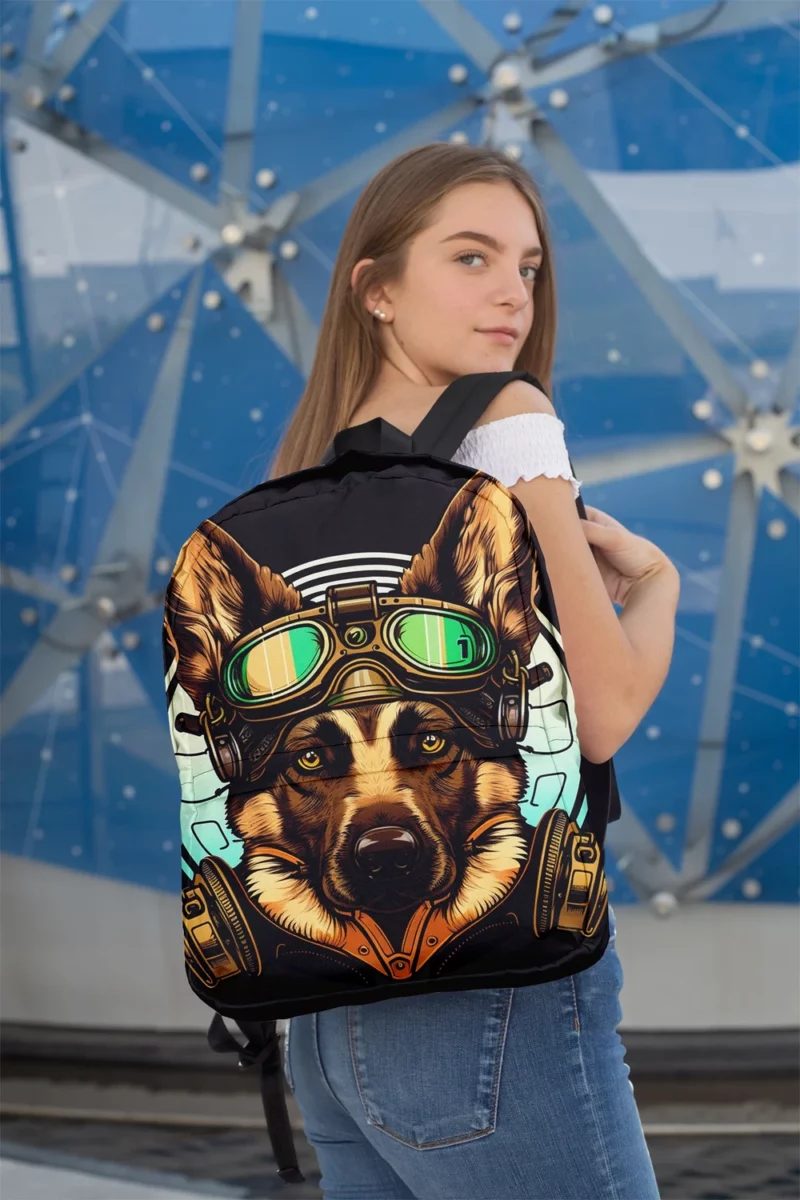 German Shepherd in Cockpit Backpack 2