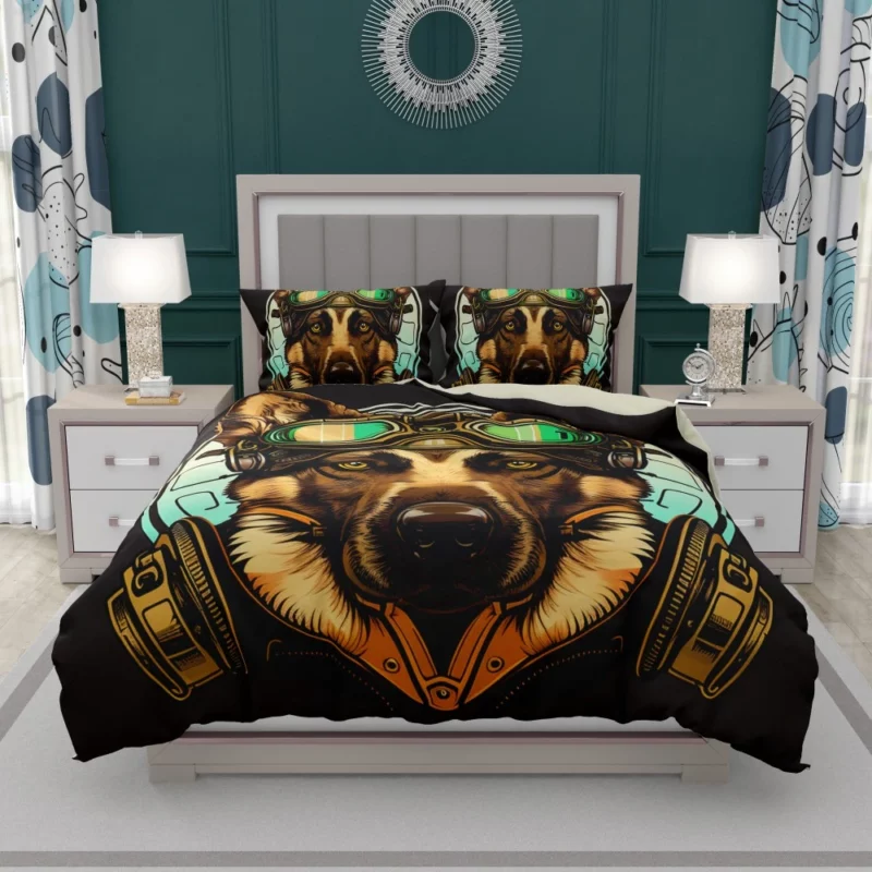 German Shepherd in Cockpit Bedding Set 1