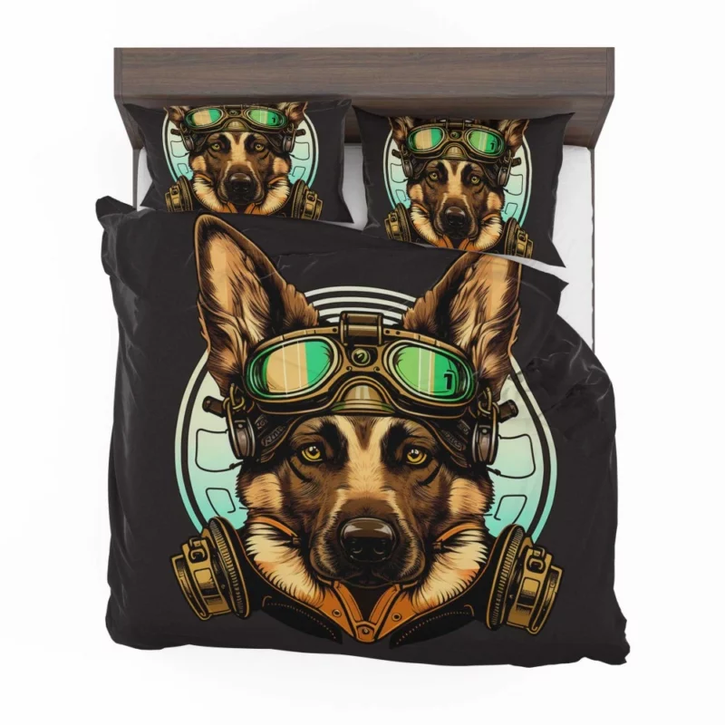 German Shepherd in Cockpit Bedding Set 2