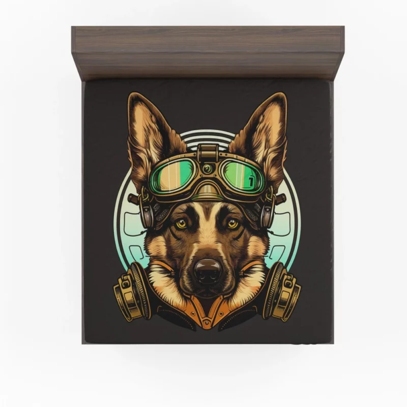 German Shepherd in Cockpit Fitted Sheet