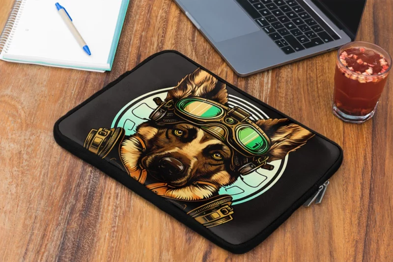 German Shepherd in Cockpit Laptop Sleeve 2