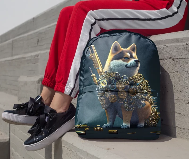 Gold Vest Dog Backpack 1