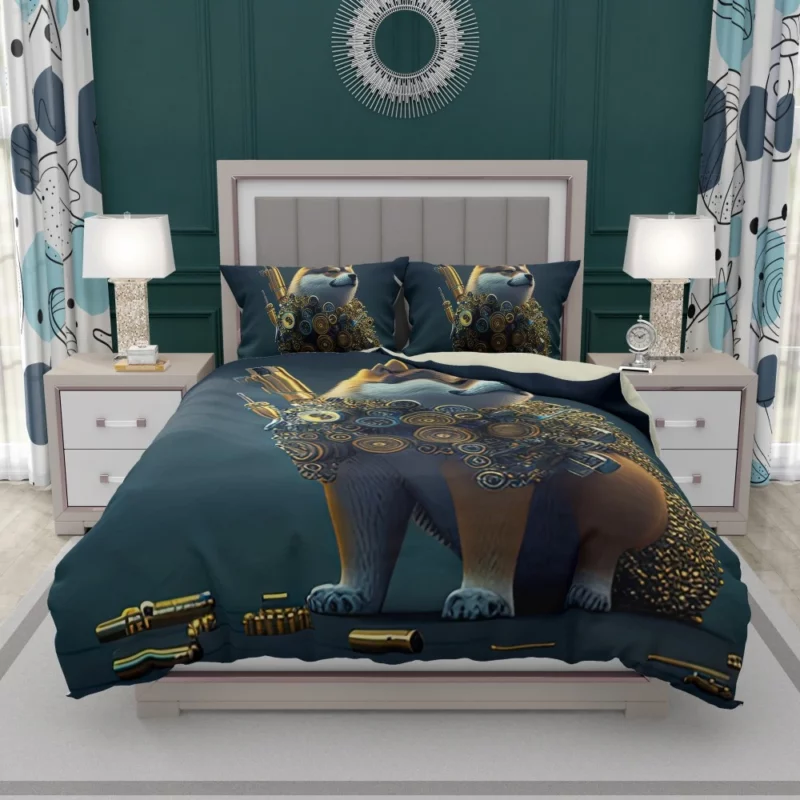 Gold Vest Dog Bedding Set 1