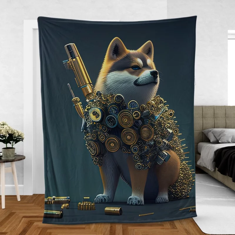 Gold Vest Dog Fleece Blanket