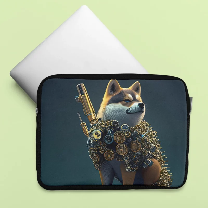 Gold Vest Dog Laptop Sleeve