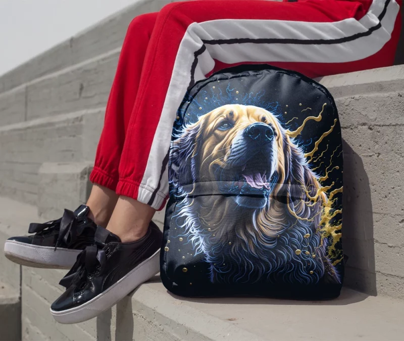 Golden Retriever Oil Painting Backpack 1