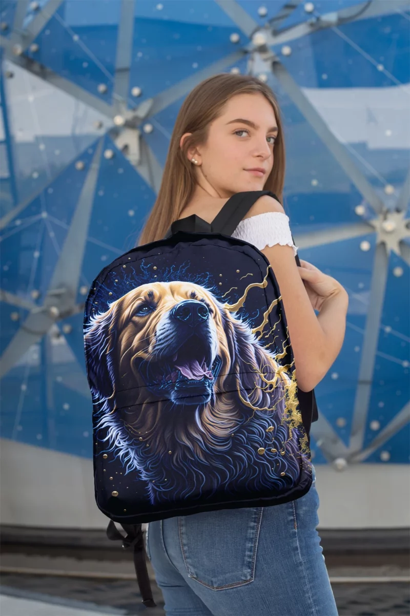 Golden Retriever Oil Painting Backpack 2