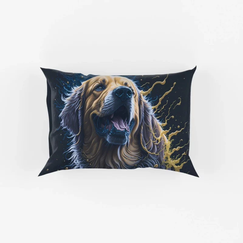 Golden Retriever Oil Painting Pillow Cases