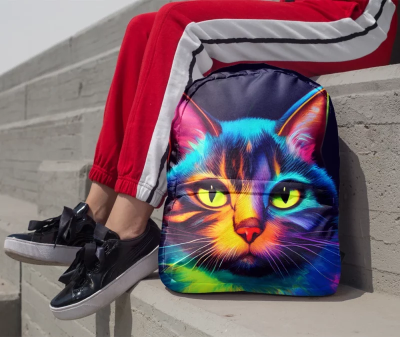 Gorgeous Cat Portrait in Watercolor Backpack 1