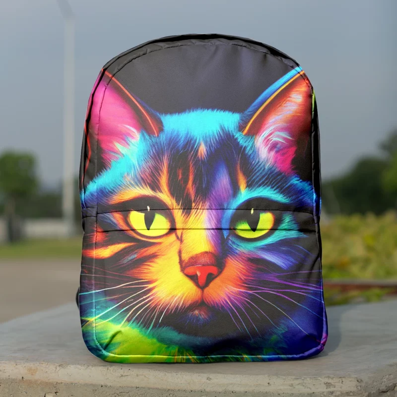 Gorgeous Cat Portrait in Watercolor Backpack