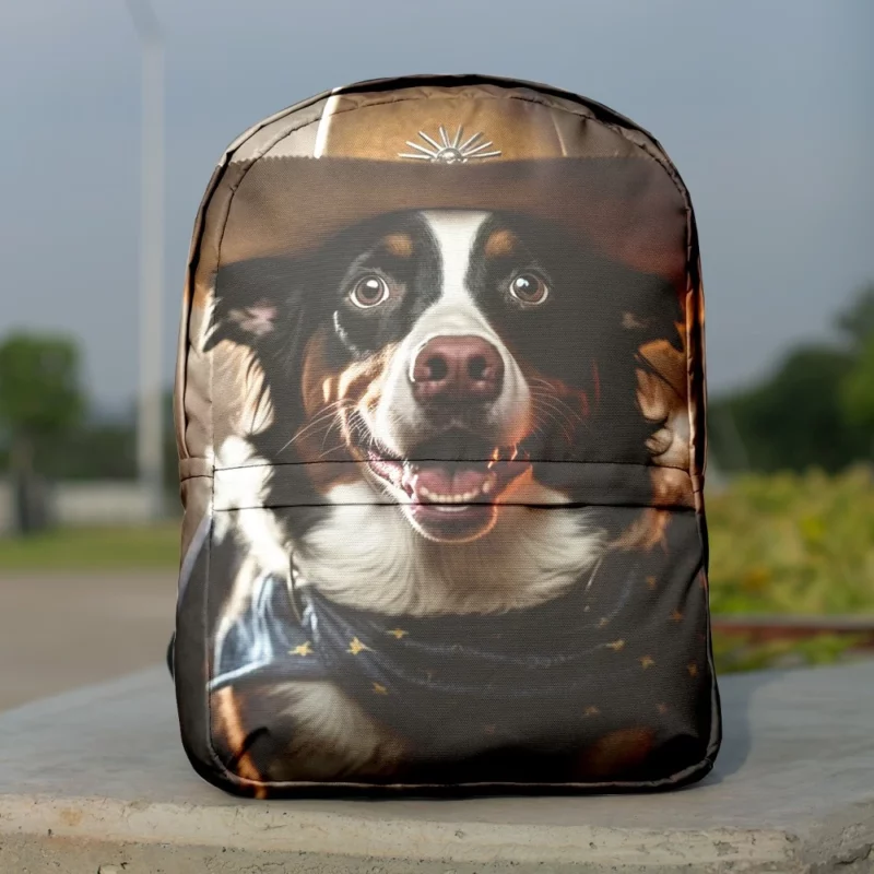 Halloween Cowboy Puppy Statue Backpack