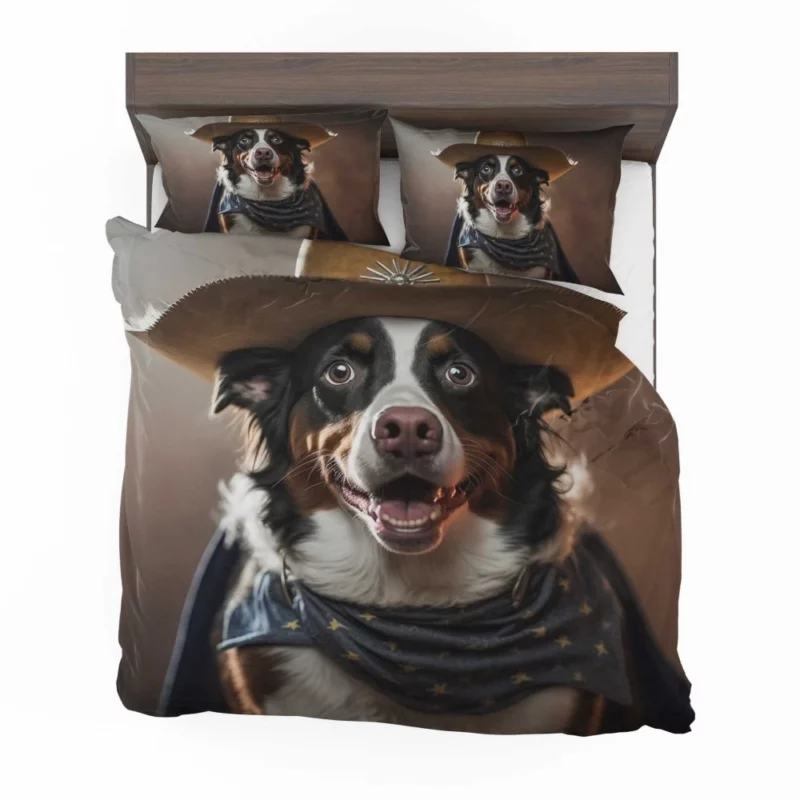 Halloween Cowboy Puppy Statue Bedding Set 2