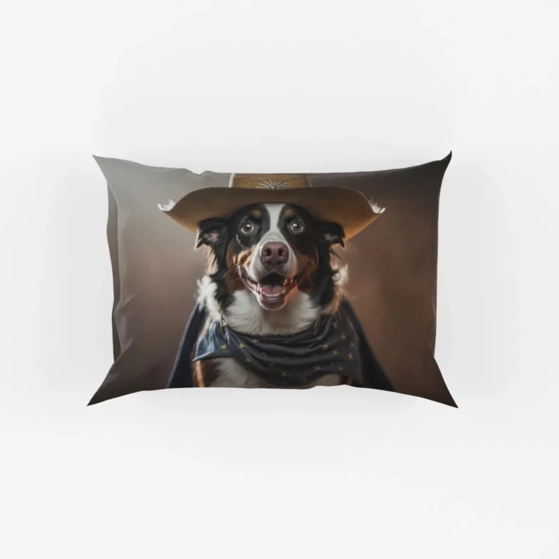 Halloween Cowboy Puppy Statue Pillow Cases