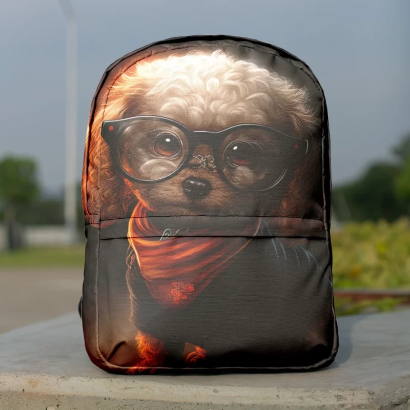 Halloween Spectacled Puppy Costume Print Backpack