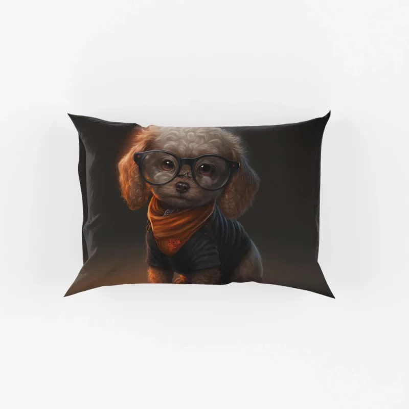 Halloween Spectacled Puppy Costume Print Pillow Cases