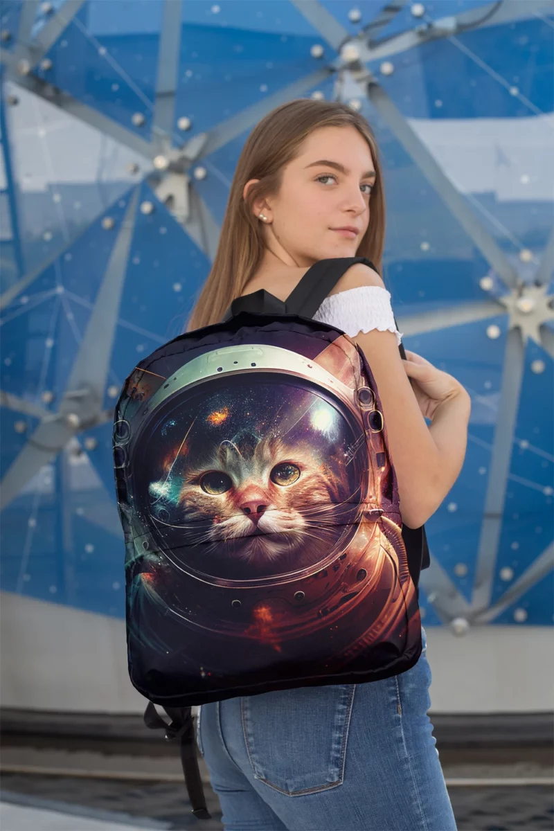 Helmet-Wearing Space Suit Cat Backpack 2