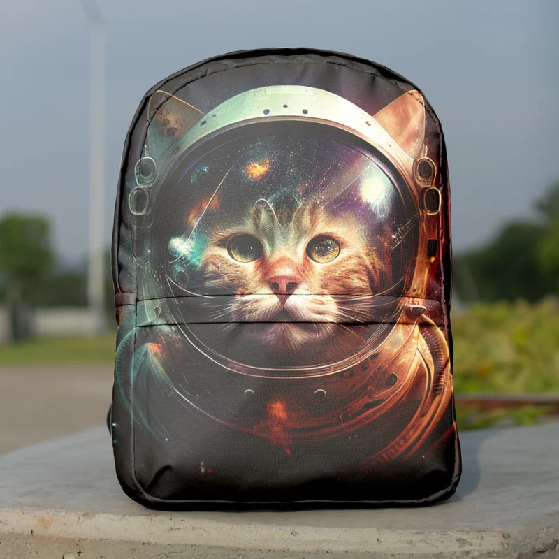 Helmet-Wearing Space Suit Cat Backpack