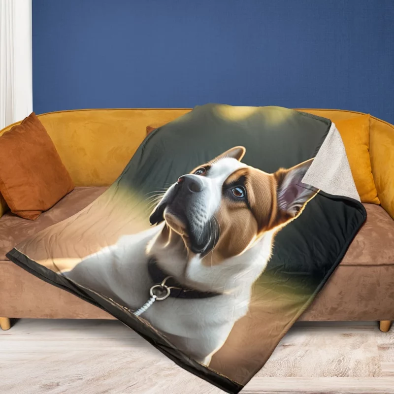 I Love Dogs Collar Fleece Blanket 1