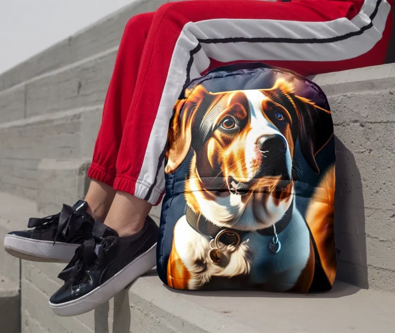 I Love Dogs Collar Painting Print Backpack 1
