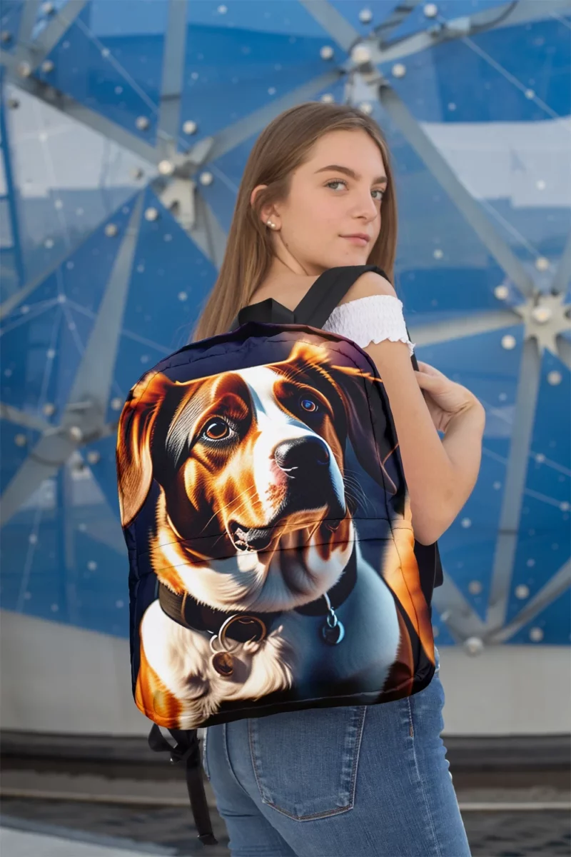 I Love Dogs Collar Painting Print Backpack 2
