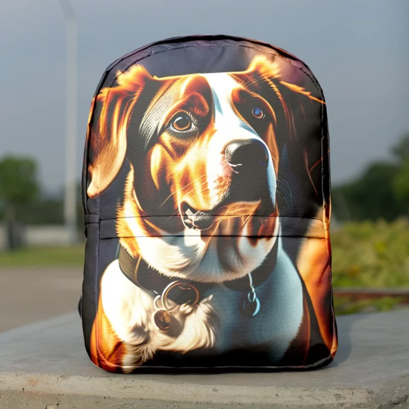 I Love Dogs Collar Painting Print Backpack