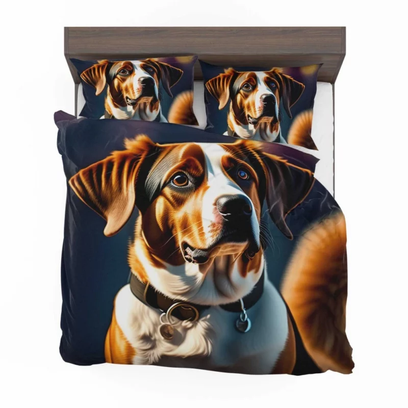 I Love Dogs Collar Painting Print Bedding Set 2