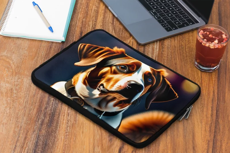 I Love Dogs Collar Painting Print Laptop Sleeve 2