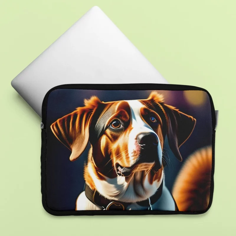 I Love Dogs Collar Painting Print Laptop Sleeve