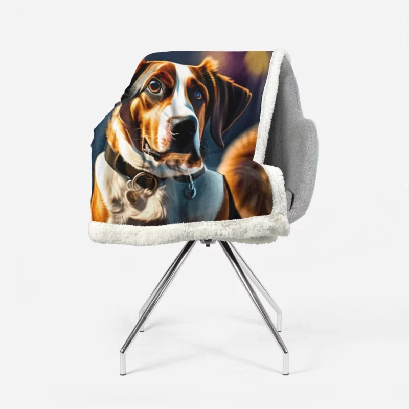 I Love Dogs Collar Painting Print Sherpa Fleece Blanket 1