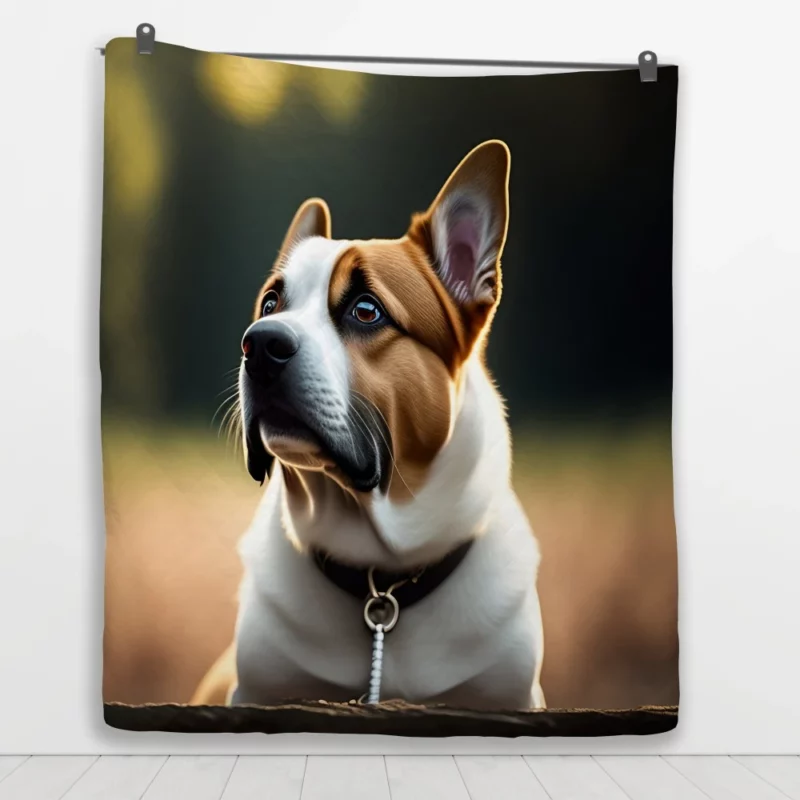 I Love Dogs Collar Quilt Blanket 1