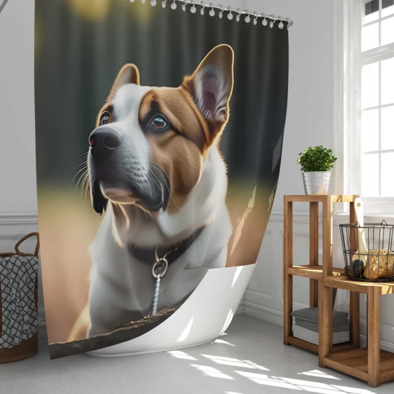 I Love Dogs Collar Shower Curtain