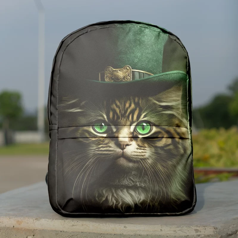 Irish Green Hat Cat for St Patrick's Day Backpack