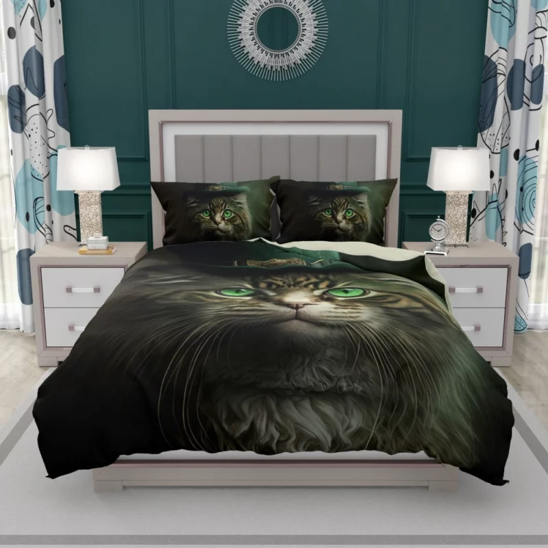 Irish Green Hat Cat for St Patrick's Day Bedding Set 1