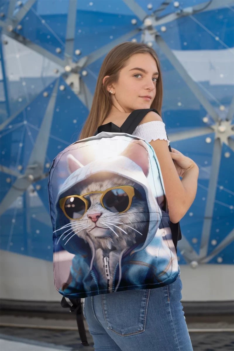 Kawaii Realistic Baby Cat Backpack 2