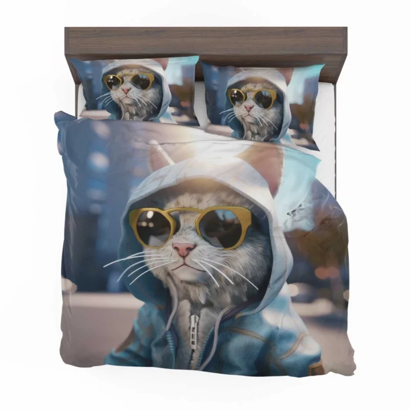 Kawaii Realistic Baby Cat Bedding Set 2