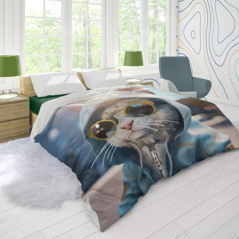 Kawaii Realistic Baby Cat Duvet Cover